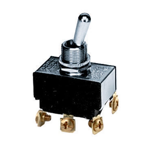 Hubbell Wiring Device-Kellems Commercial Grade, Panel Mount and Specialty Switches, Bat Handle Switches, Double Pole Double Throw 10A 250V/10A 125V, Screw Terminals, HBL22 - main